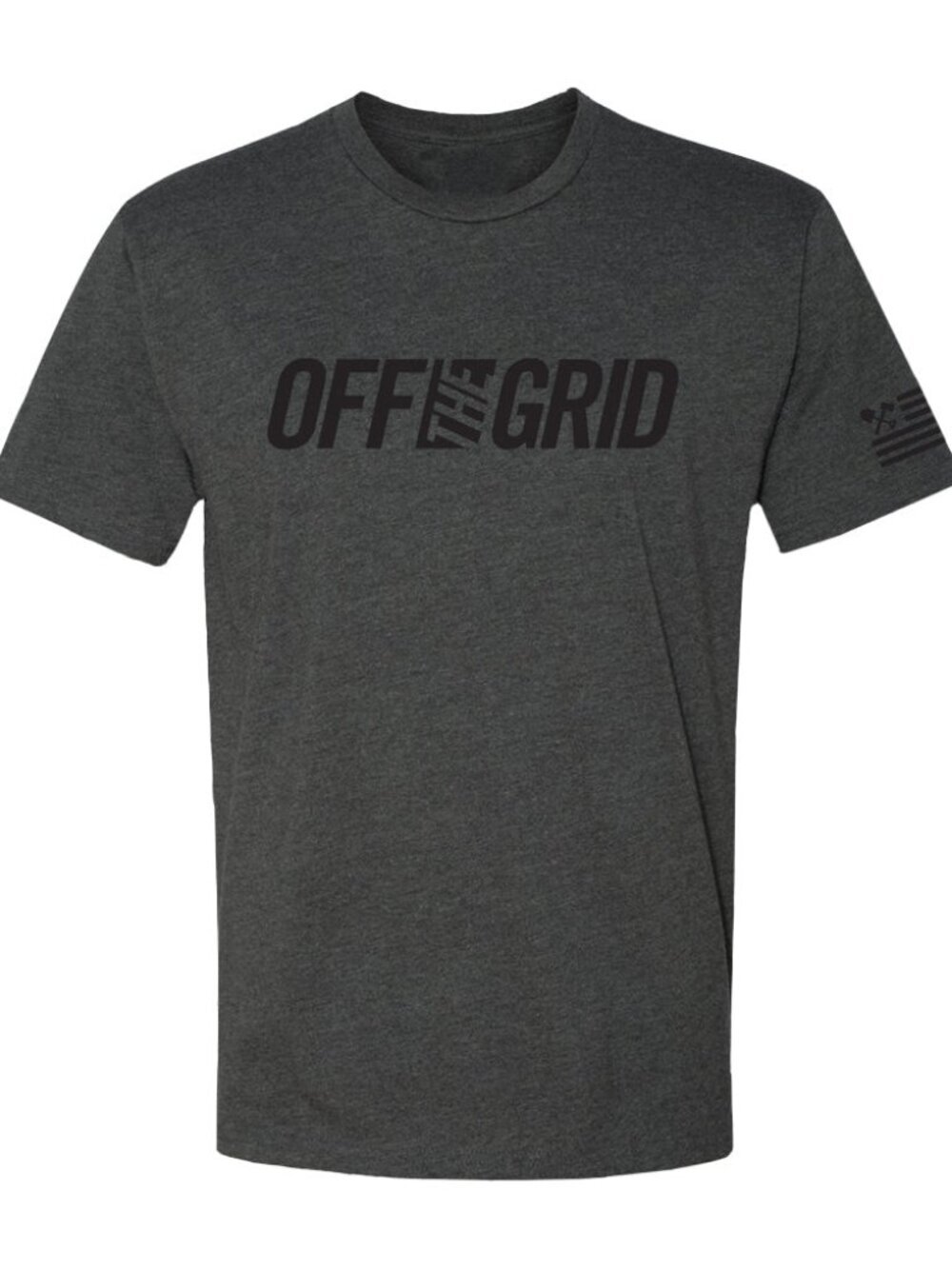 Off The Grid Surplus Off The Grid Solid Logo S/S Tee Shirt - Dark Grey Heather